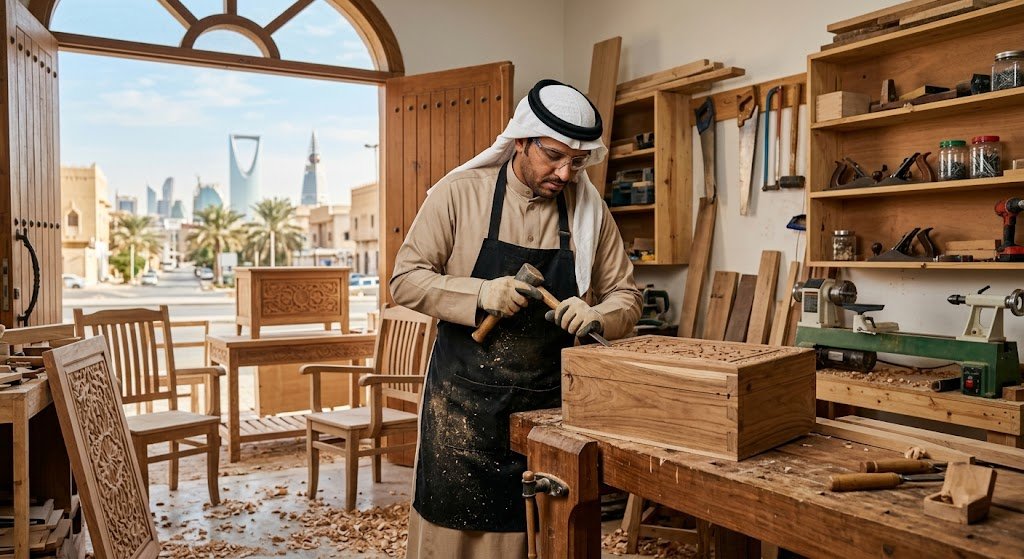 نجار خشب حي المرقب بالرياض لتقديم أفضل خدمات النجارة وتفصيل الأثاث باحترافية ودقة عالية