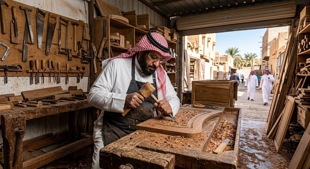 نجار خشب حي البطحاء بالرياض لتقديم أفضل أعمال النجارة وتفصيل الأثاث باحترافية ودقة
