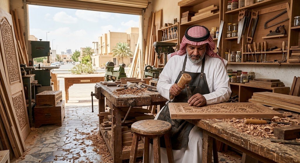 نجار خشب حي الديره بالرياض لتقديم أفضل أعمال النجارة وتفصيل الأثاث باحترافية